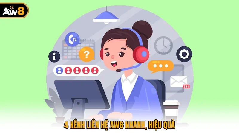 4 kênh liên hệ AW8 nhanh, hiệu quả