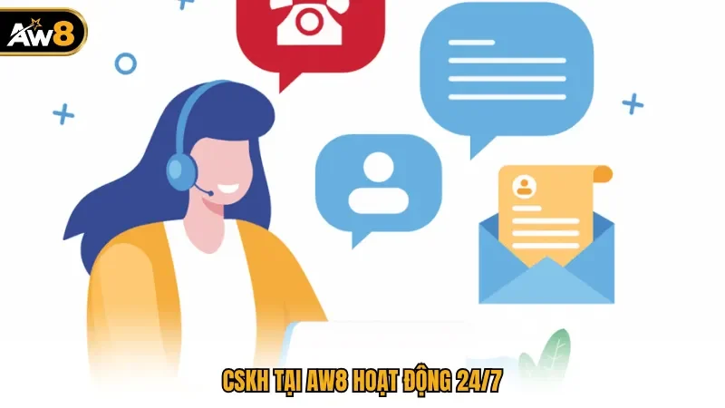 CSKH tại AW8 hoạt động 24/7