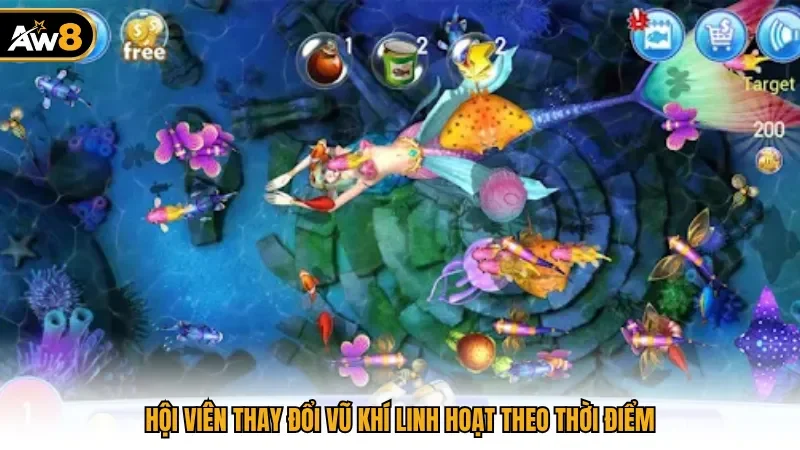 Hội viên thay đổi vũ khí linh hoạt theo thời điểm