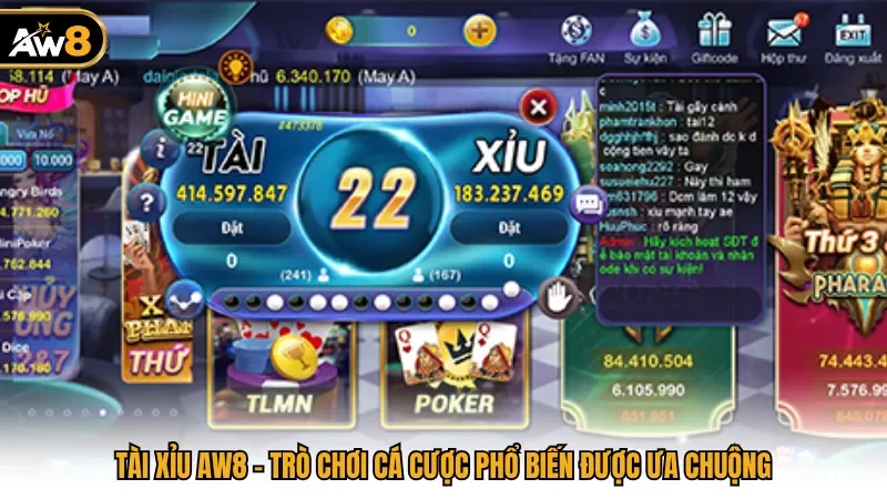 Tài xỉu AW8 - Trò chơi cá cược phổ biến được ưa chuộng